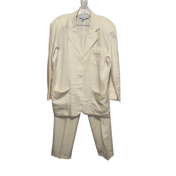 Adrienne Vittadini Man 100% Linen Suit Size L